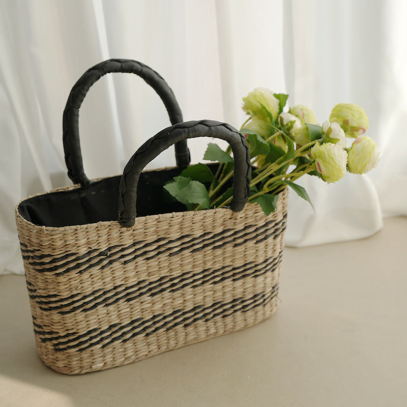 Nordic Woven Round Handbag