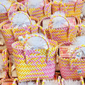 Colorblock Mini Woven Handbag