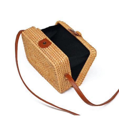 Mini Rattan Crossbody Bag