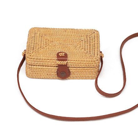 Mini Rattan Crossbody Bag