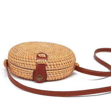 Mini Rattan Crossbody Bag