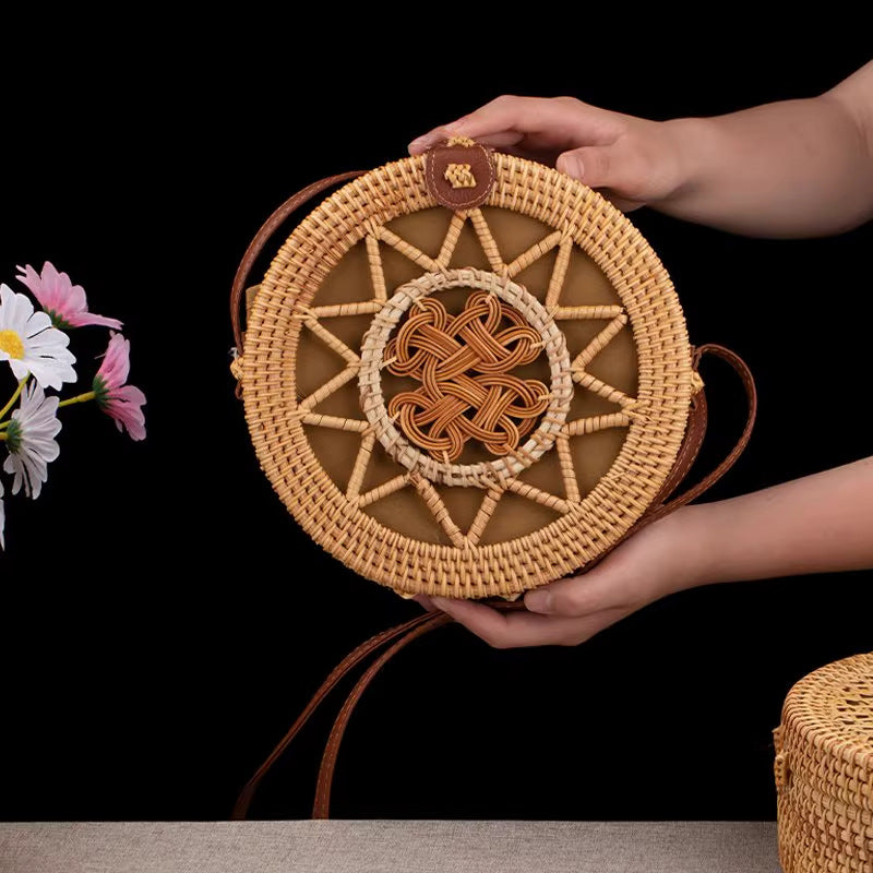 Vietnamese Rattan Crossbody Bag