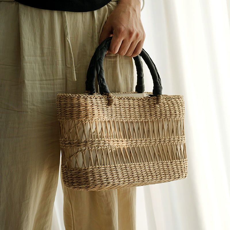 Nordic Woven Round Handbag