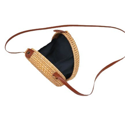 Mini Rattan Crossbody Bag