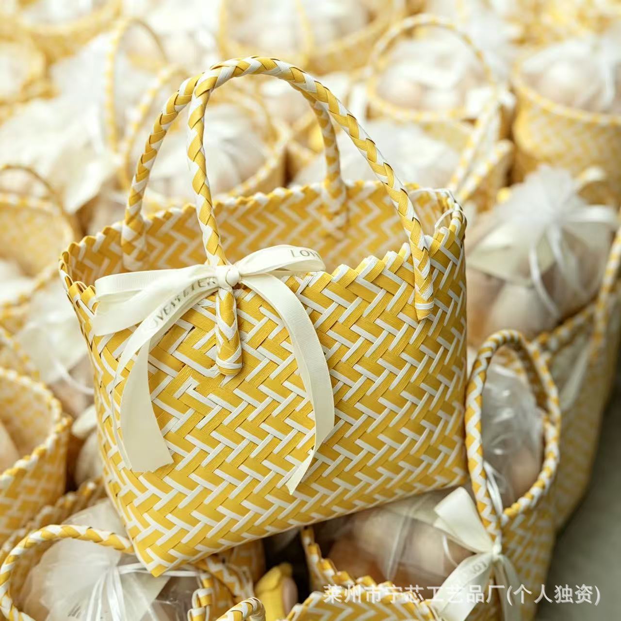 Colorblock Mini Woven Handbag