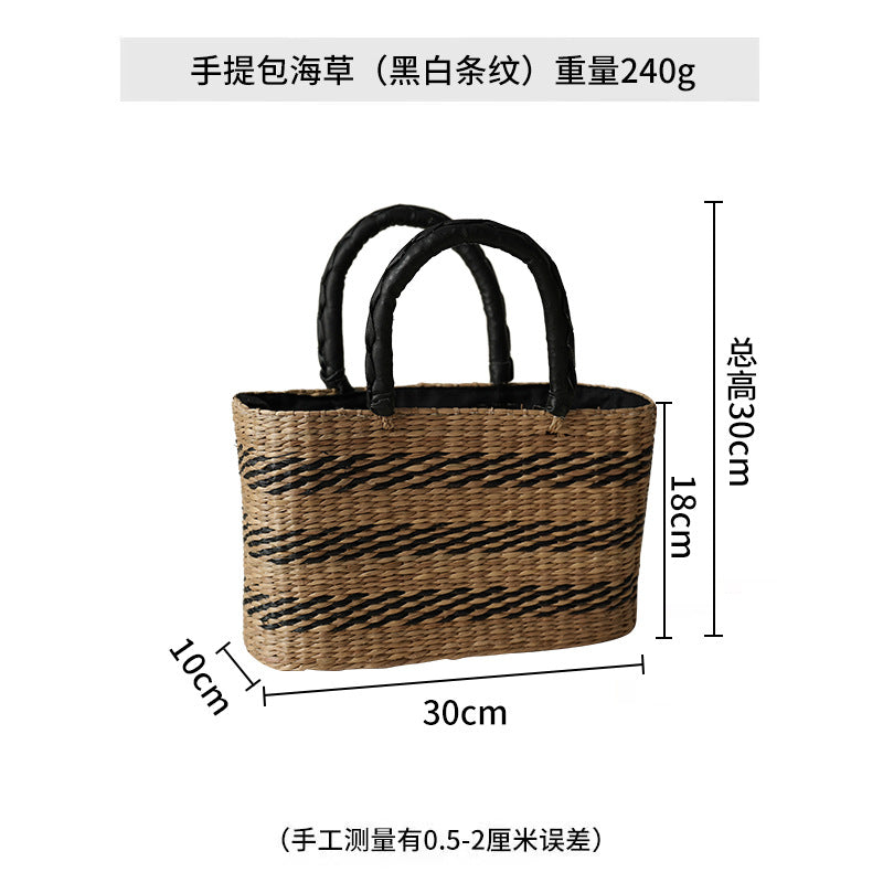 Nordic Woven Round Handbag