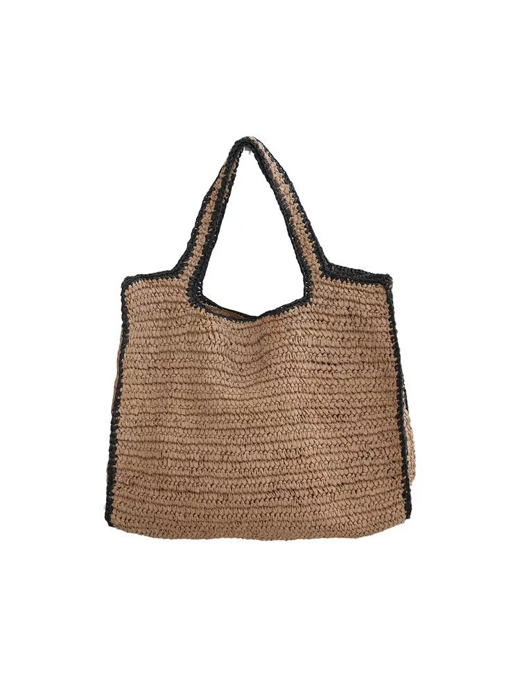 Coffee Paper Straw Tote Bag