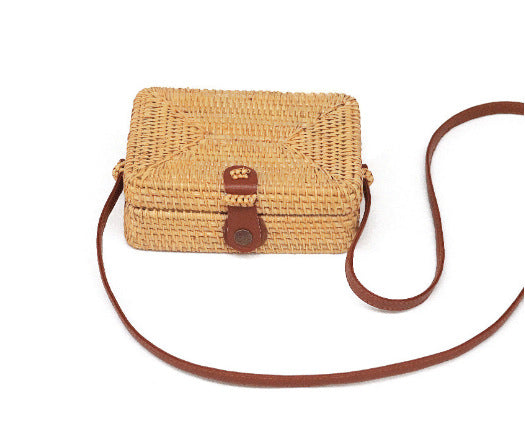 Mini Rattan Crossbody Bag