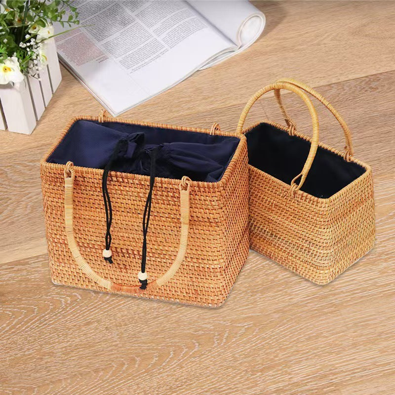 Vietnamese Rattan Basket Bag