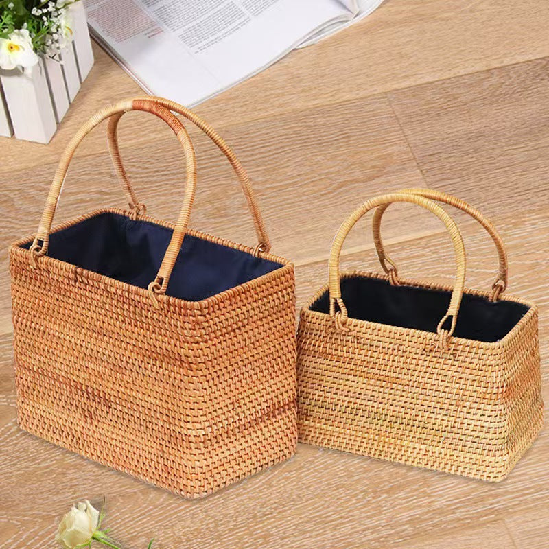 Vietnamese Rattan Basket Bag